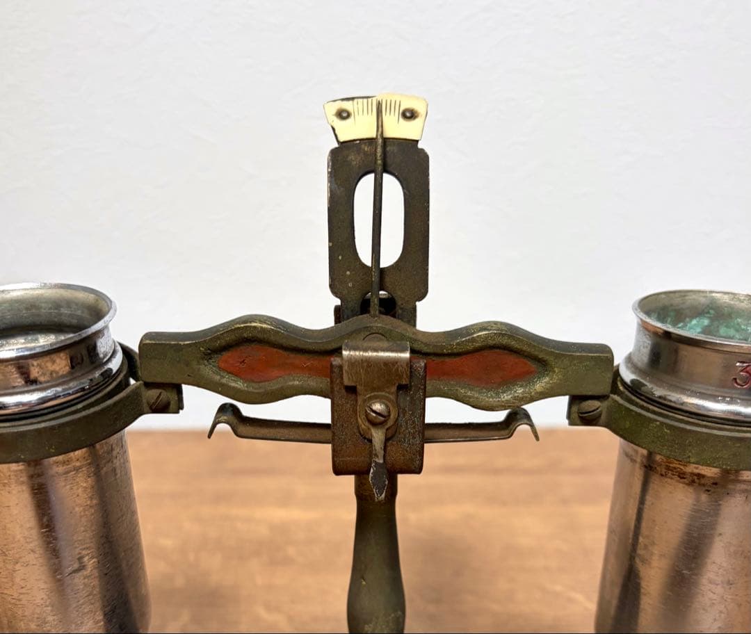 アンティーク 天秤 はかり 金属製 試験管 インダストリアル ジャンク