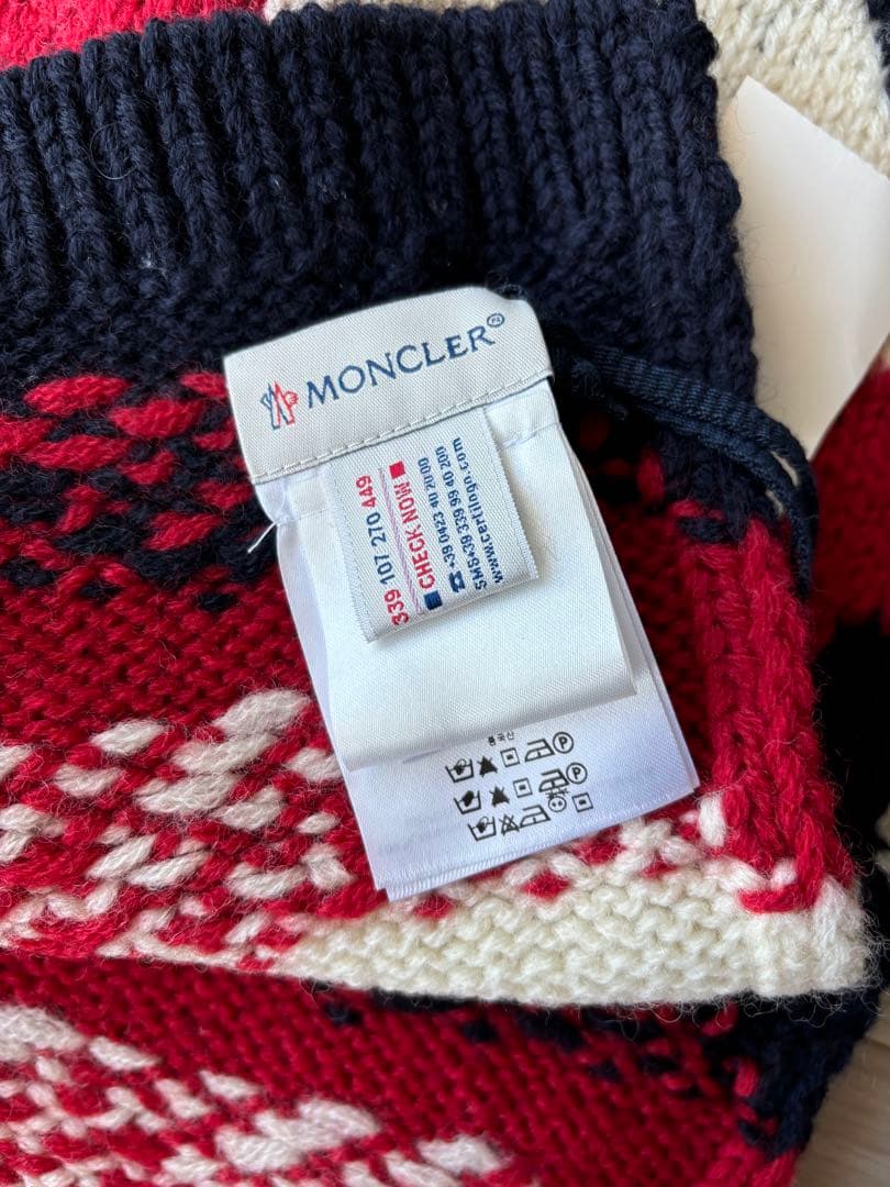 MONCLER マフラー 黒　モンクレール