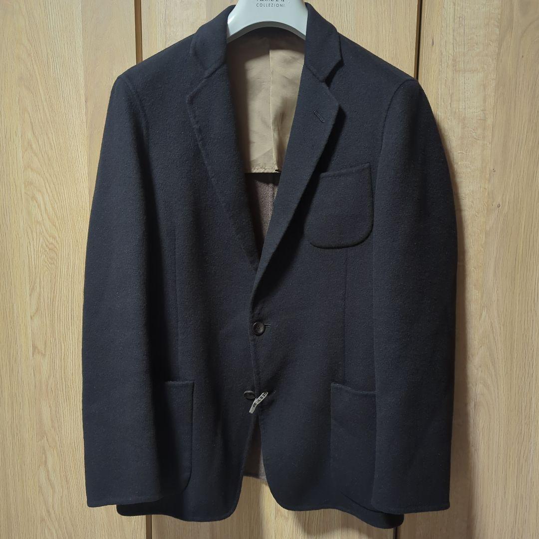 極美品ARMANI COLLETIONIテーラードジャケットカシミヤ混　黒M