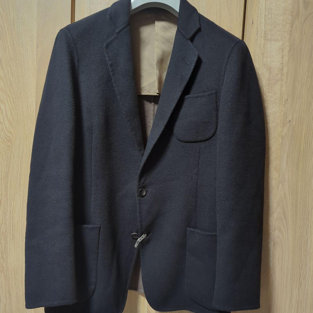 極美品ARMANI COLLETIONIテーラードジャケットカシミヤ混　黒M
