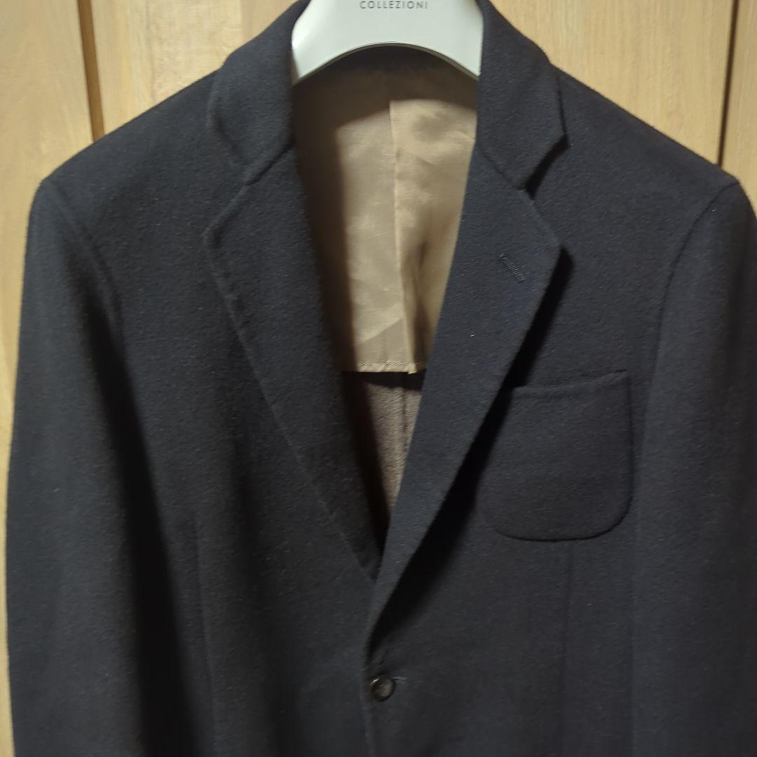 極美品ARMANI COLLETIONIテーラードジャケットカシミヤ混　黒M