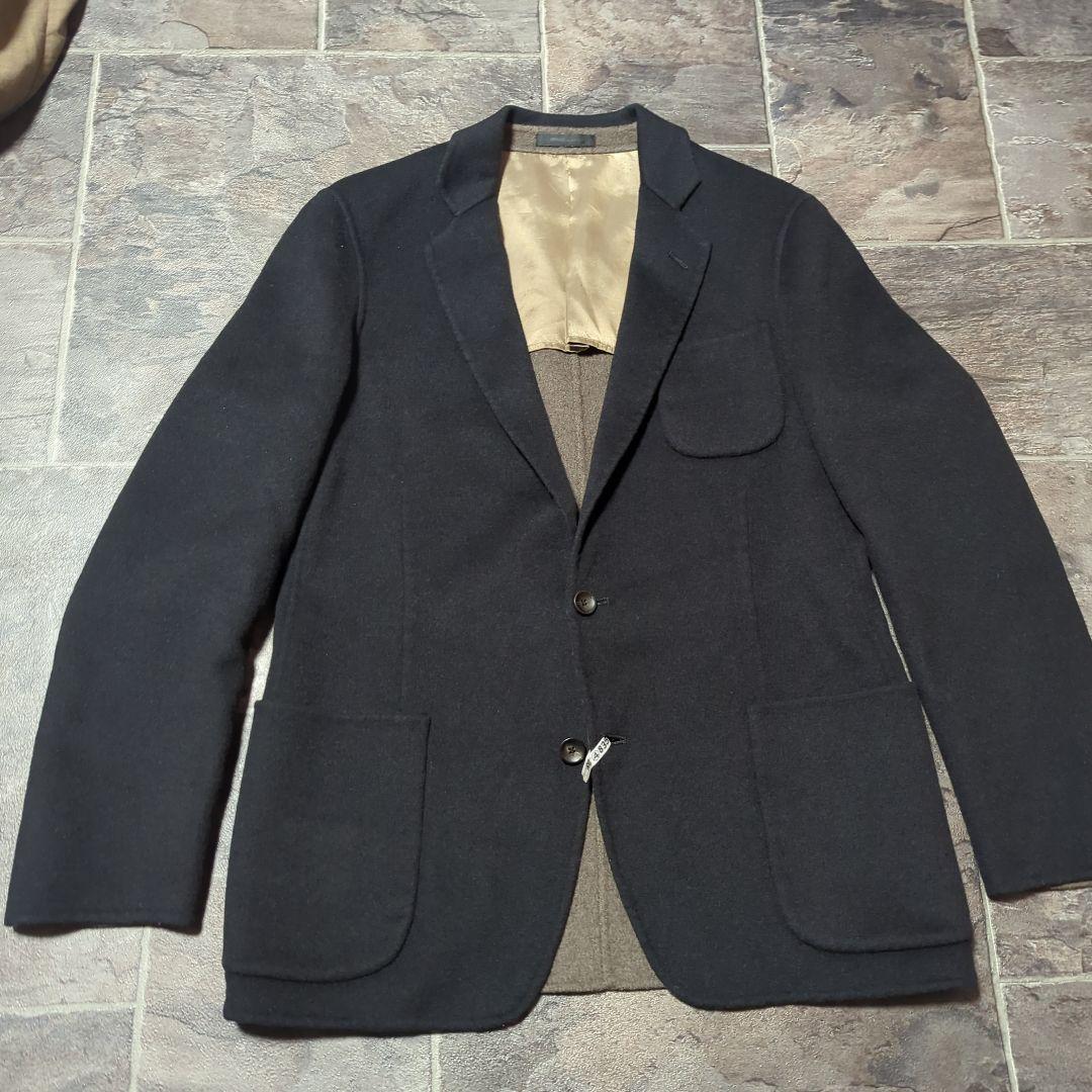 極美品ARMANI COLLETIONIテーラードジャケットカシミヤ混　黒M