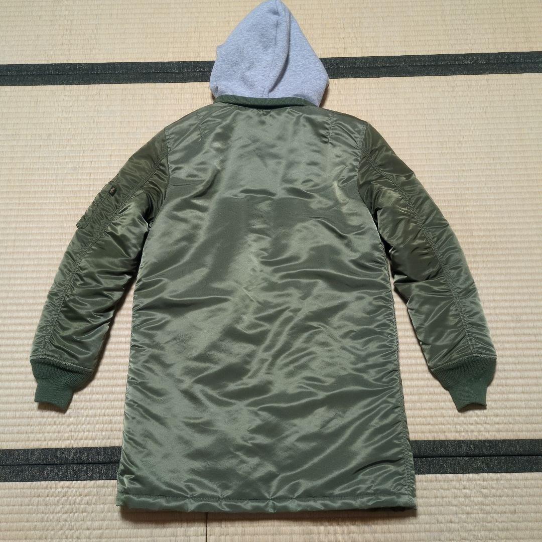 MA-1 ロングコート フード付き アルファインダストリー