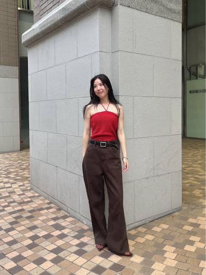 新品SeaRoomlynn カップin Bumpy Knit Ribbonキャミ