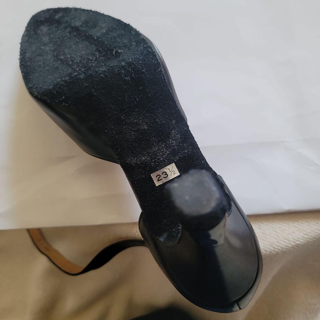 チャコット ダンスシューズ ８㎝ ヒール 23.5㎝ 黒 ポーチ付き