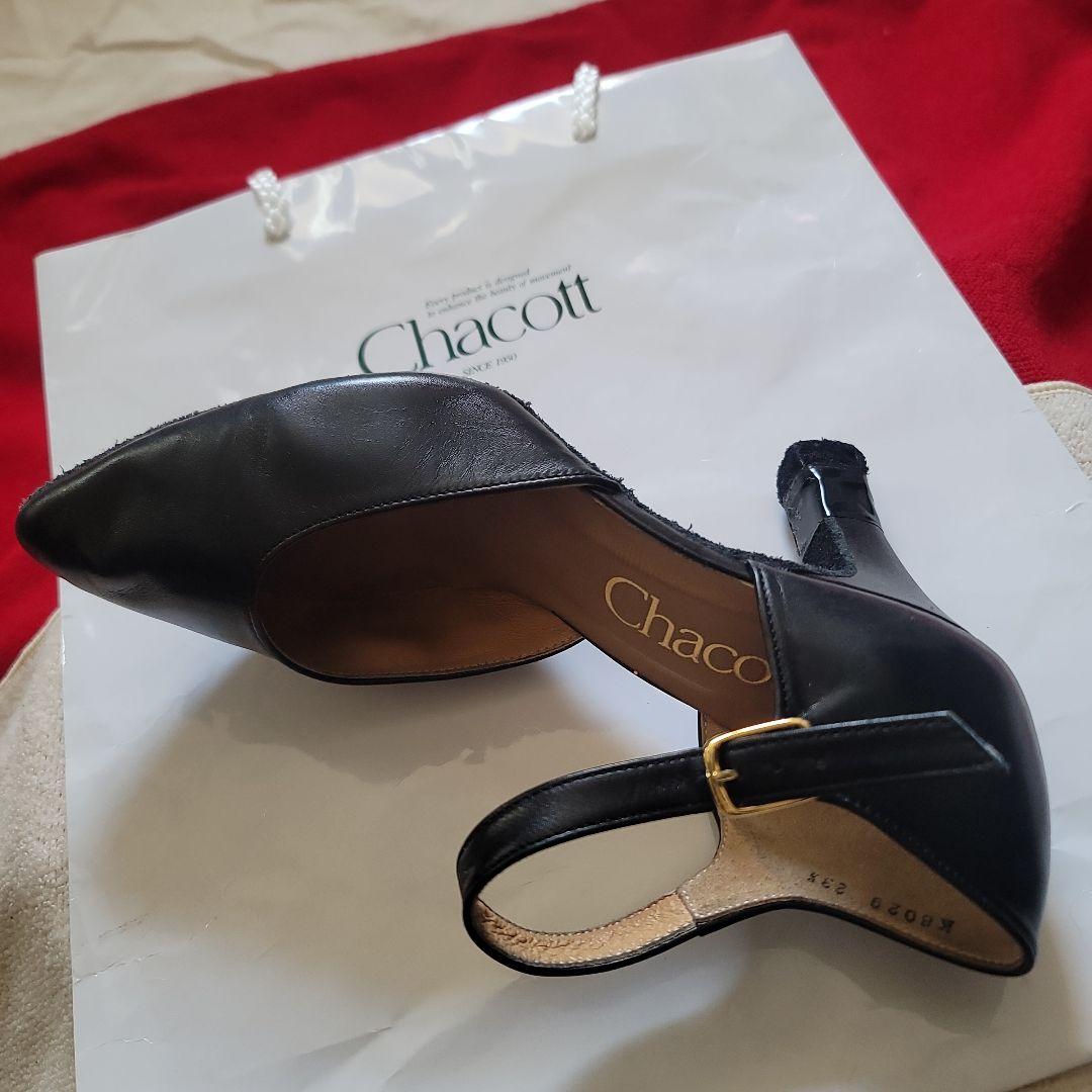 チャコット ダンスシューズ ８㎝ ヒール 23.5㎝ 黒 ポーチ付き