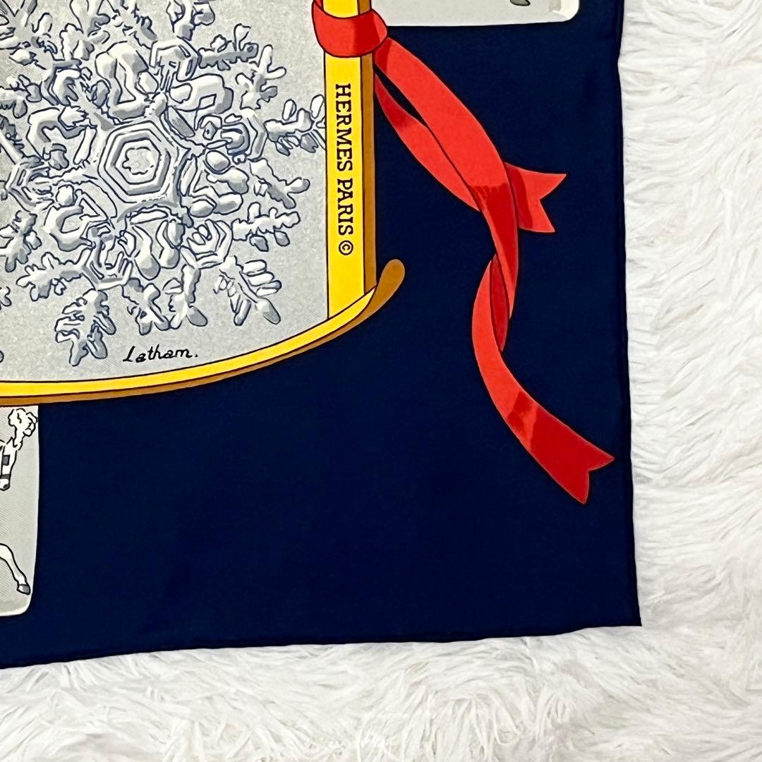 名作✨極美品✨HERMES エルメス スカーフ シルク カレ90 去年の雪