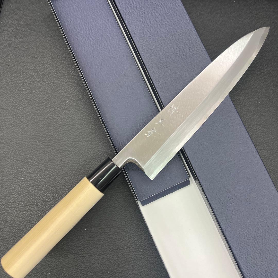 ☆新品送料込堺正孝白鋼身卸包丁210mm七寸右片刃