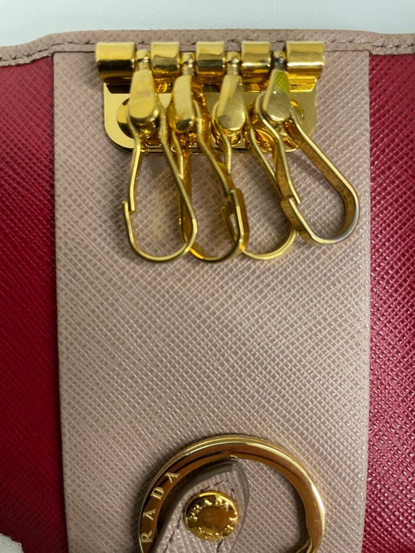 ［9354］PRADA プラダ　4連　キーケース