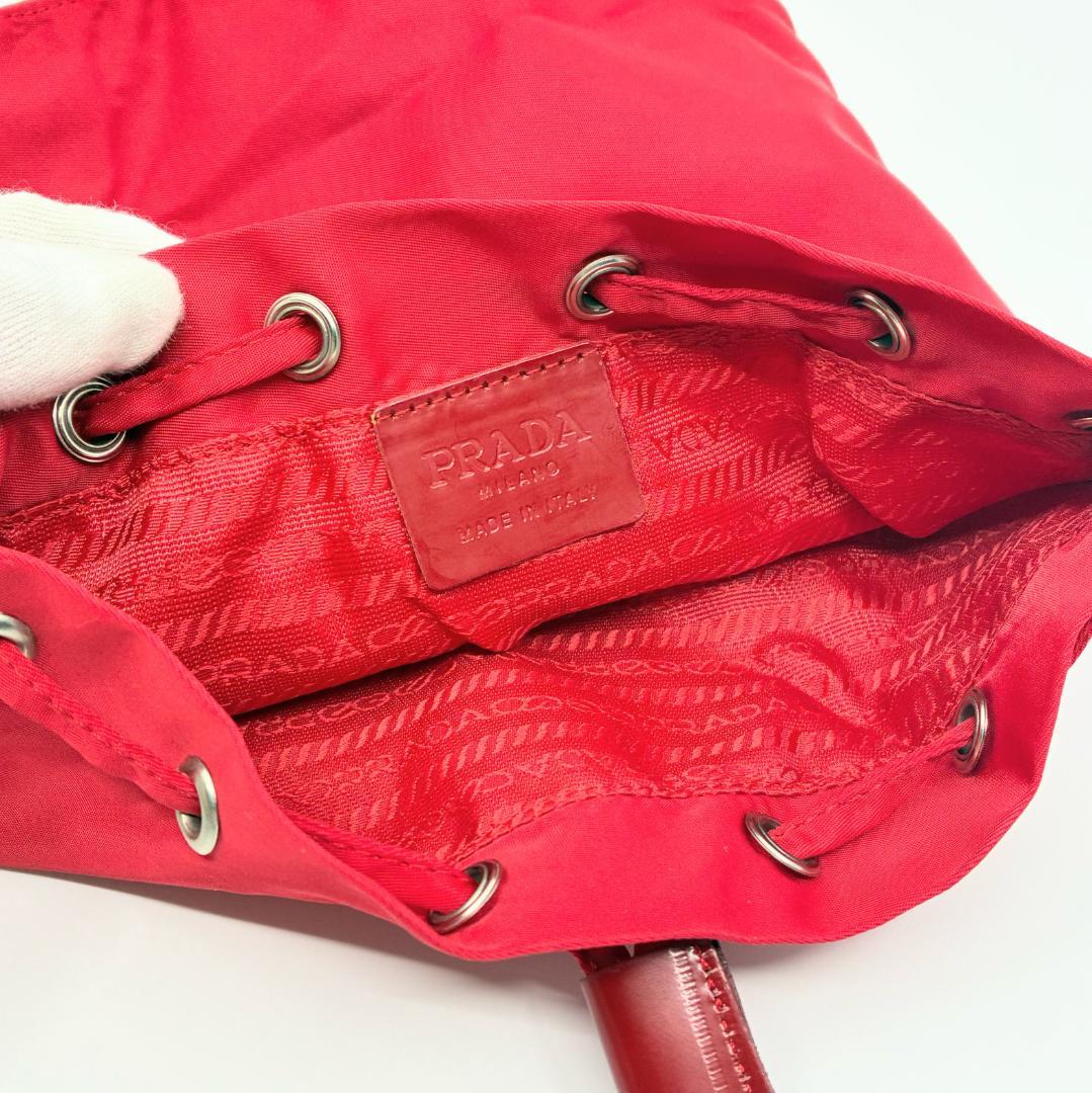 PRADA プラダ 巾着ポーチ 赤 レッド A1347A2