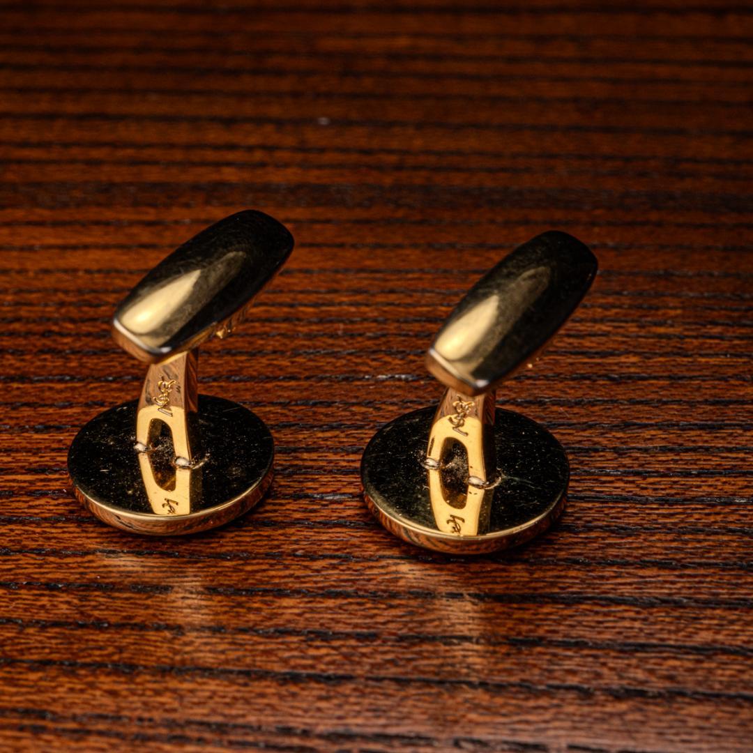 わんわん オールドサンローラン ブルーマーブル トライアングルシェイプ