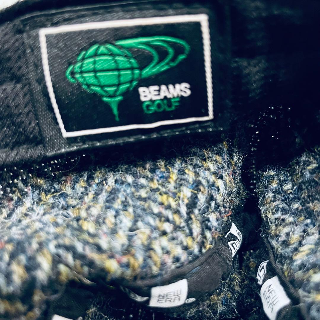 新品ビームス×ニューエラ×ハリスツイード　サイズ調整が可能な誰でも被れるキャップ