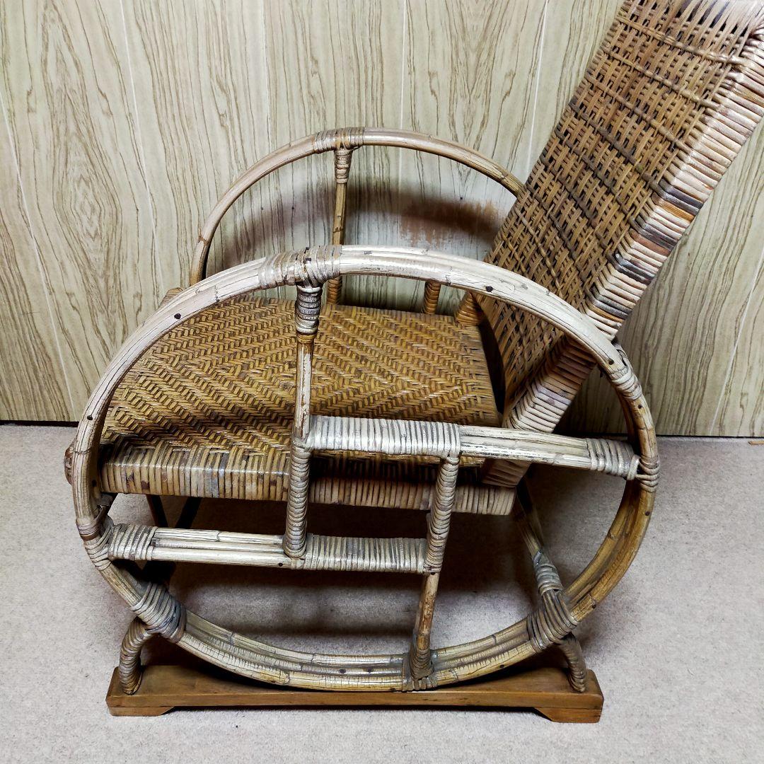最終価格　ラタン 　籐の椅子　　ビンテージ　籐製品　台湾高雄　1956年購入