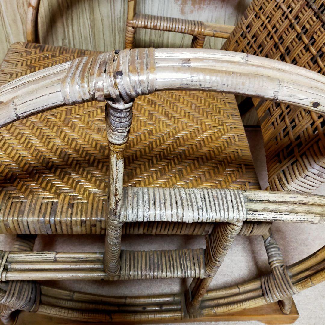 最終価格　ラタン 　籐の椅子　　ビンテージ　籐製品　台湾高雄　1956年購入