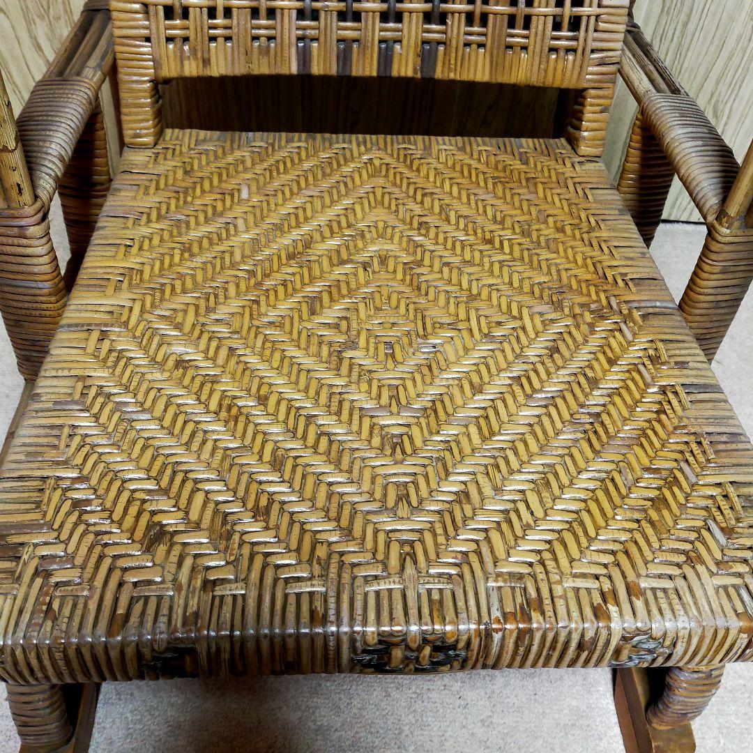 最終価格　ラタン 　籐の椅子　　ビンテージ　籐製品　台湾高雄　1956年購入