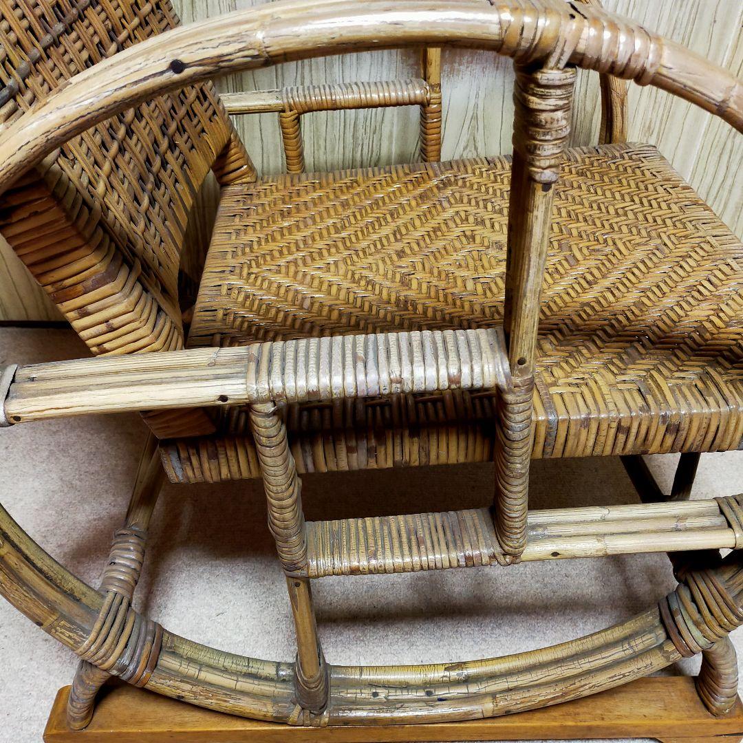 最終価格　ラタン 　籐の椅子　　ビンテージ　籐製品　台湾高雄　1956年購入