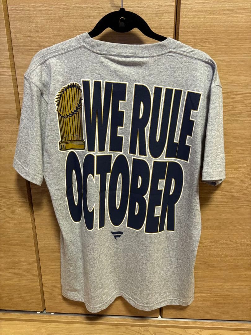 LA Dodgers ワールドシリーズチャンピオン Tシャツ Lサイズ グレー