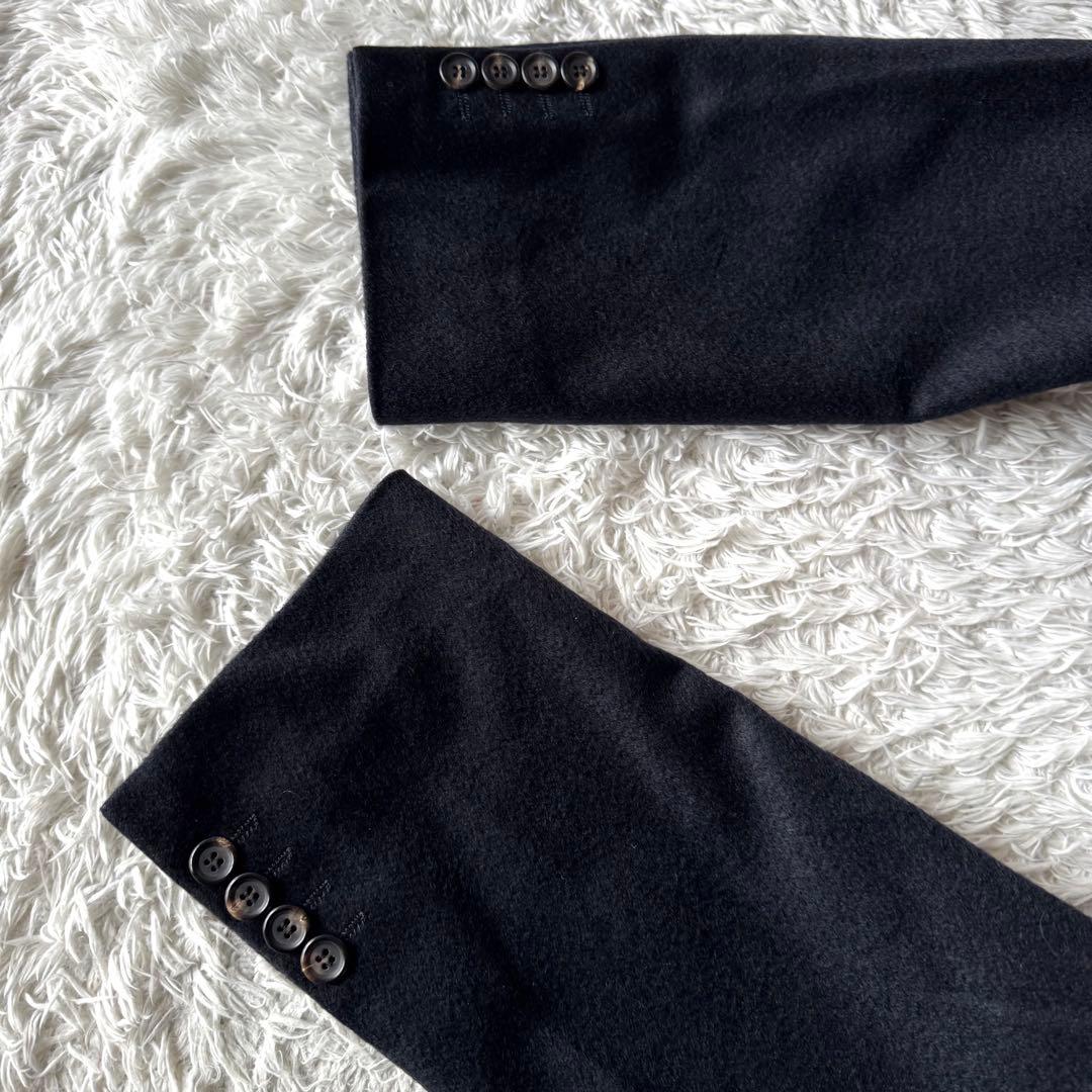 美品　Zegna ゼニア　カシミヤ100％　チェスターコート　LL 黒　ブラック