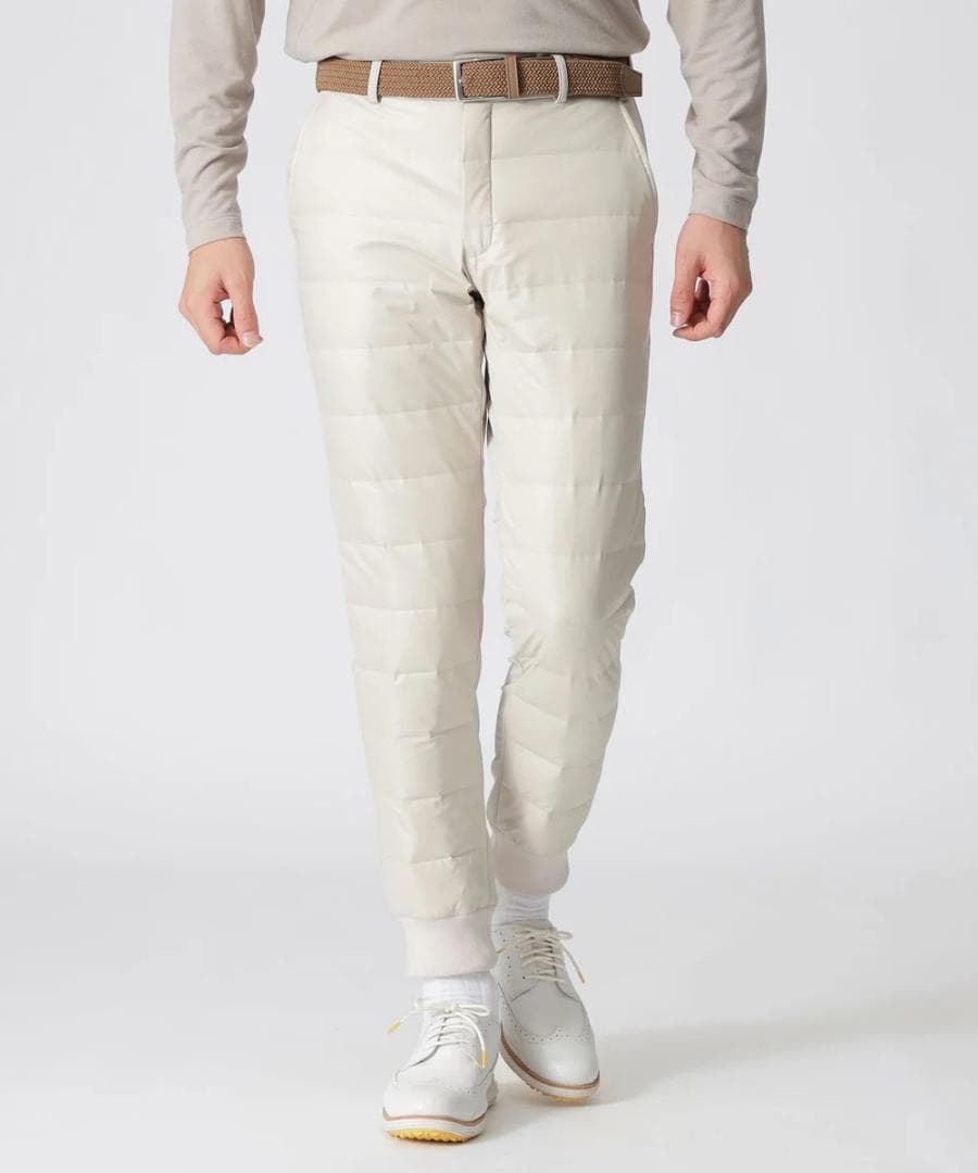 新品 ポールスチュアートゴルフ ダウンパディング ジョガーパンツ LL ベージュ