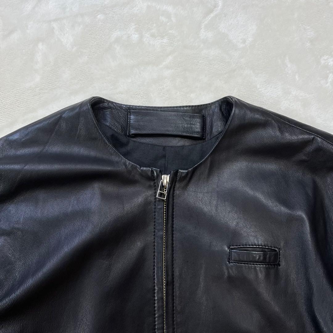 美品 Dulcamara ドゥルカマラ レザーバルーンブルゾン L ブラック
