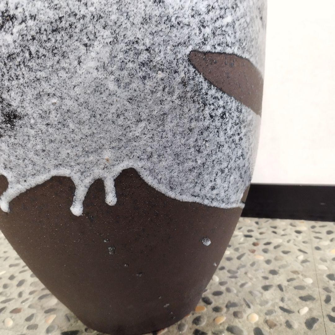 【新品・未使用】浅紫ひねり手　大壺傘立　へちもん　信楽焼　壺　傘立て　インテリア