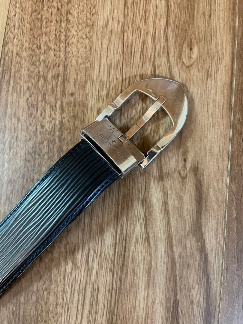 LOUIS VUITTONサンチュール クラシック エピ レザーベルト シルバー