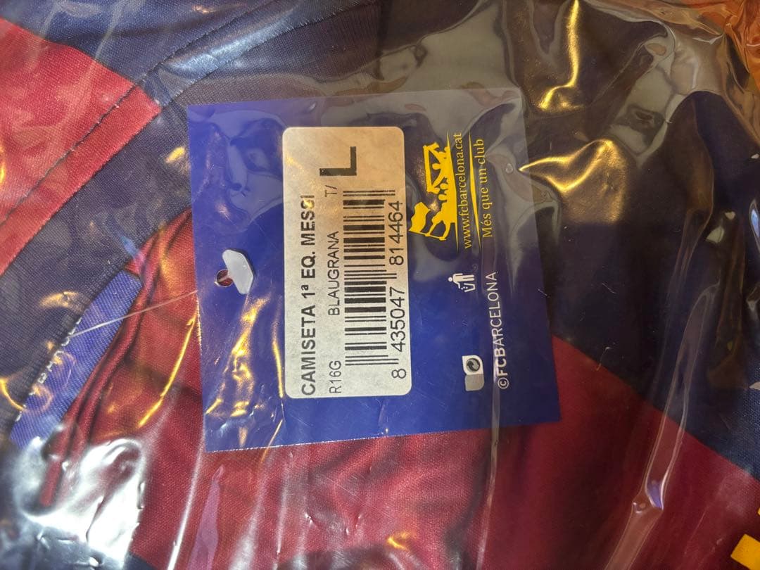 【クレ】【未使用・Lサイズ】バルセロナメッシレプリカユニフォーム