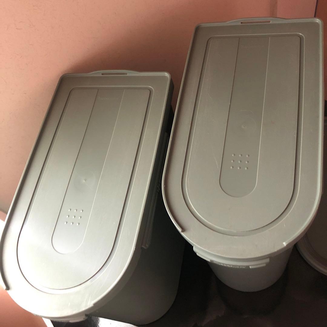 あつ　タッパーウエア　キッチンキーパー　2個セット　ダークグリーン