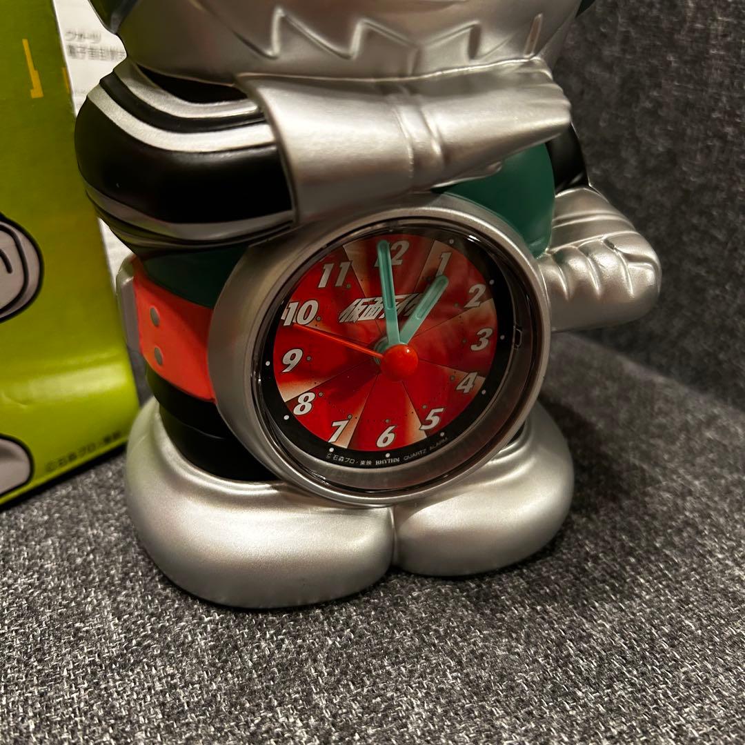 リズム時計工業 仮面ライダー1号 目覚まし時計 簡易動作確認済 本郷猛