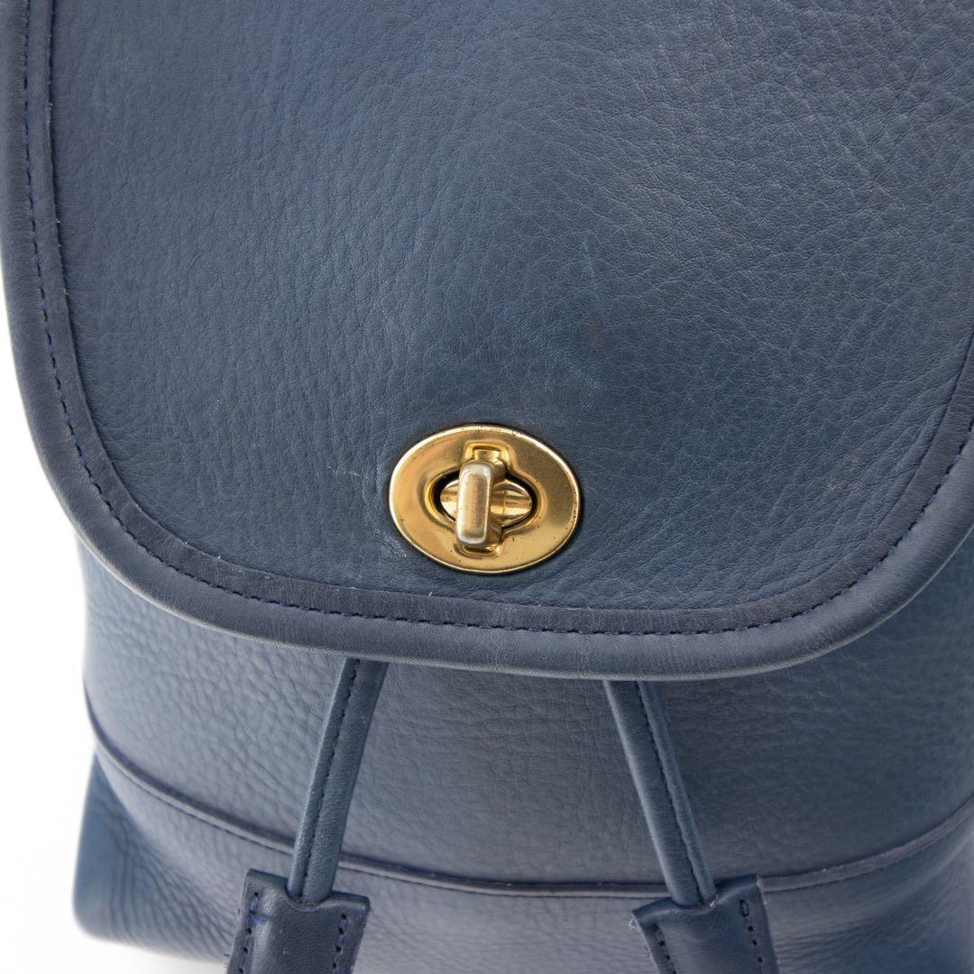 A041【美品】オールドコーチ　リュックサック　グラブタンレザー　ターンロック