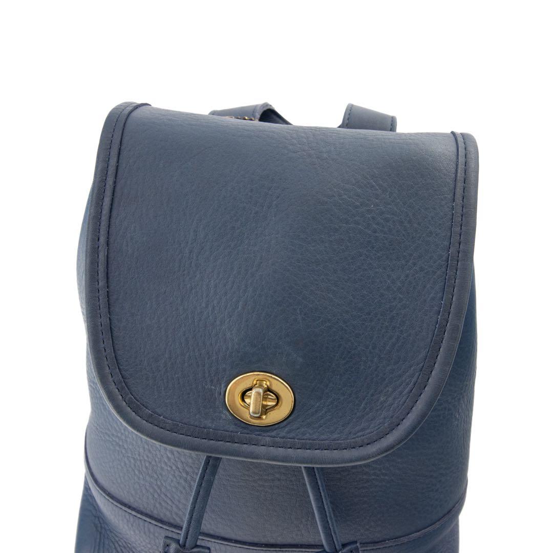 A041【美品】オールドコーチ　リュックサック　グラブタンレザー　ターンロック