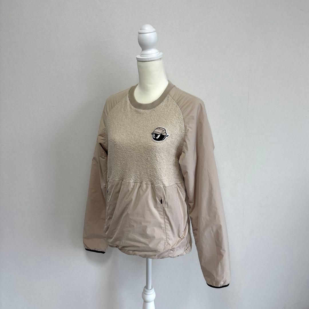 WAAC ウール ボア 異素材ドッキング プルオーバー 暖かい ワック 中綿