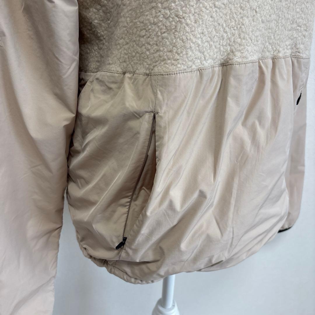 WAAC ウール ボア 異素材ドッキング プルオーバー 暖かい ワック 中綿