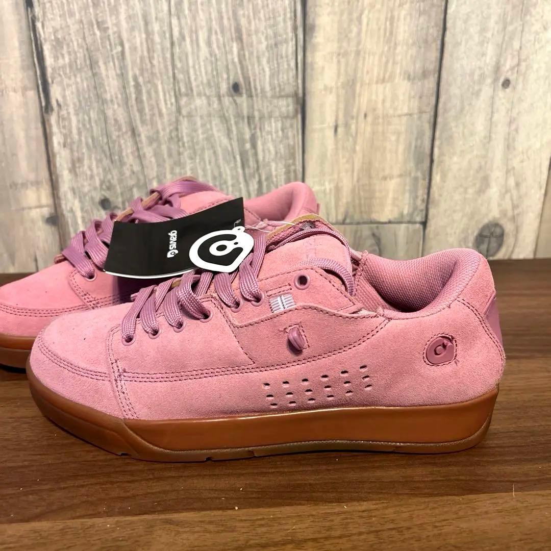 完売品 gravis ピンク スエード スケシュー 25.5cm 新品 sk8