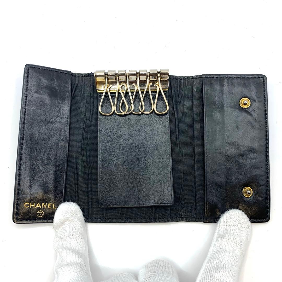 CHANEL シャネル　キャビアスキン　ココマーク　キーケース　6連　デカココ