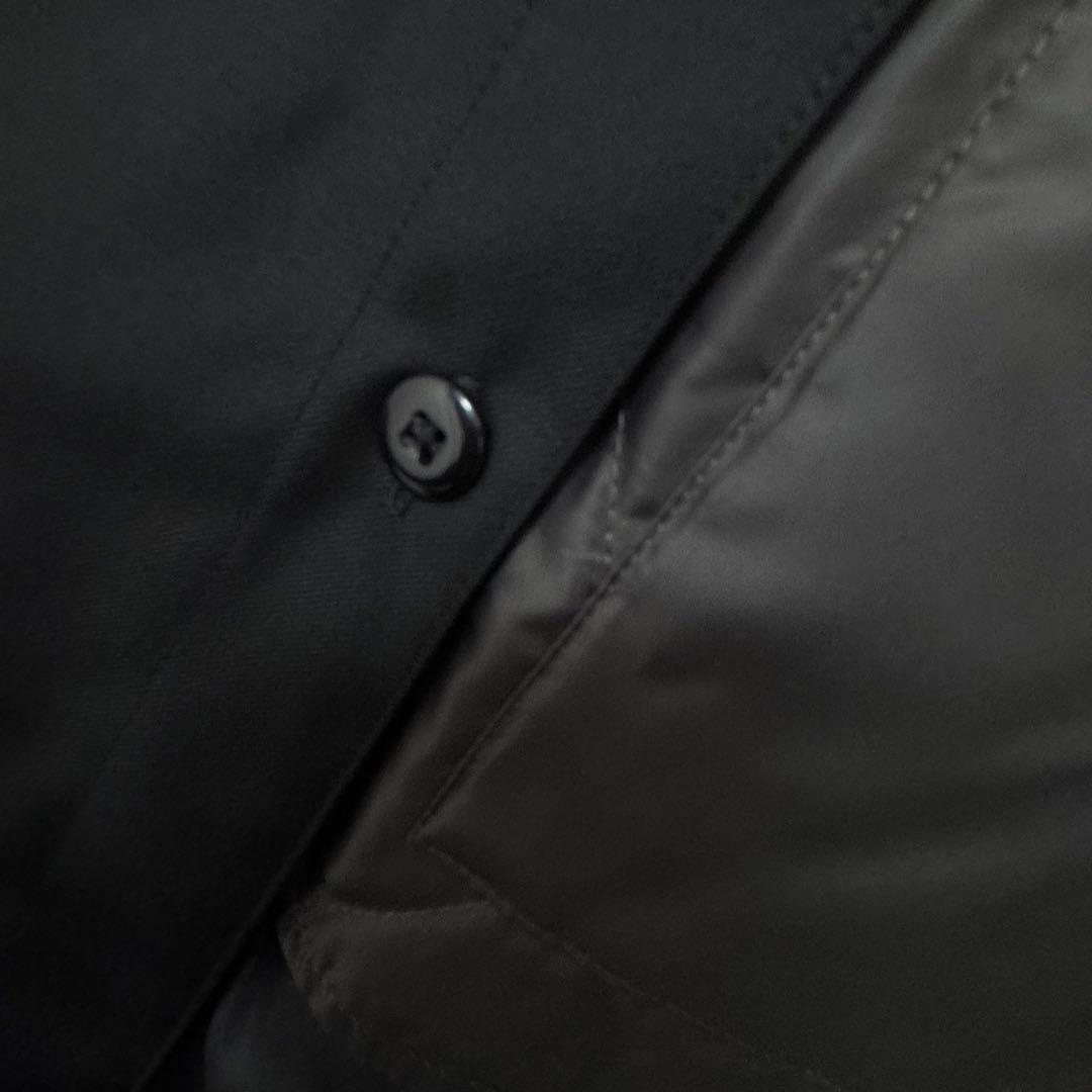 SHIPS ステンカラーコート/ダウン 脱着可能な裏地付き　黒　Ｍ