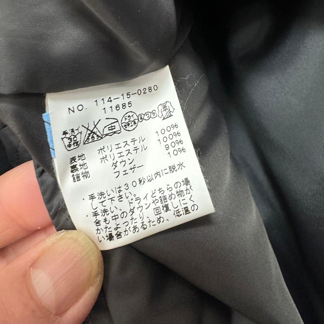 SHIPS ステンカラーコート/ダウン 脱着可能な裏地付き　黒　Ｍ