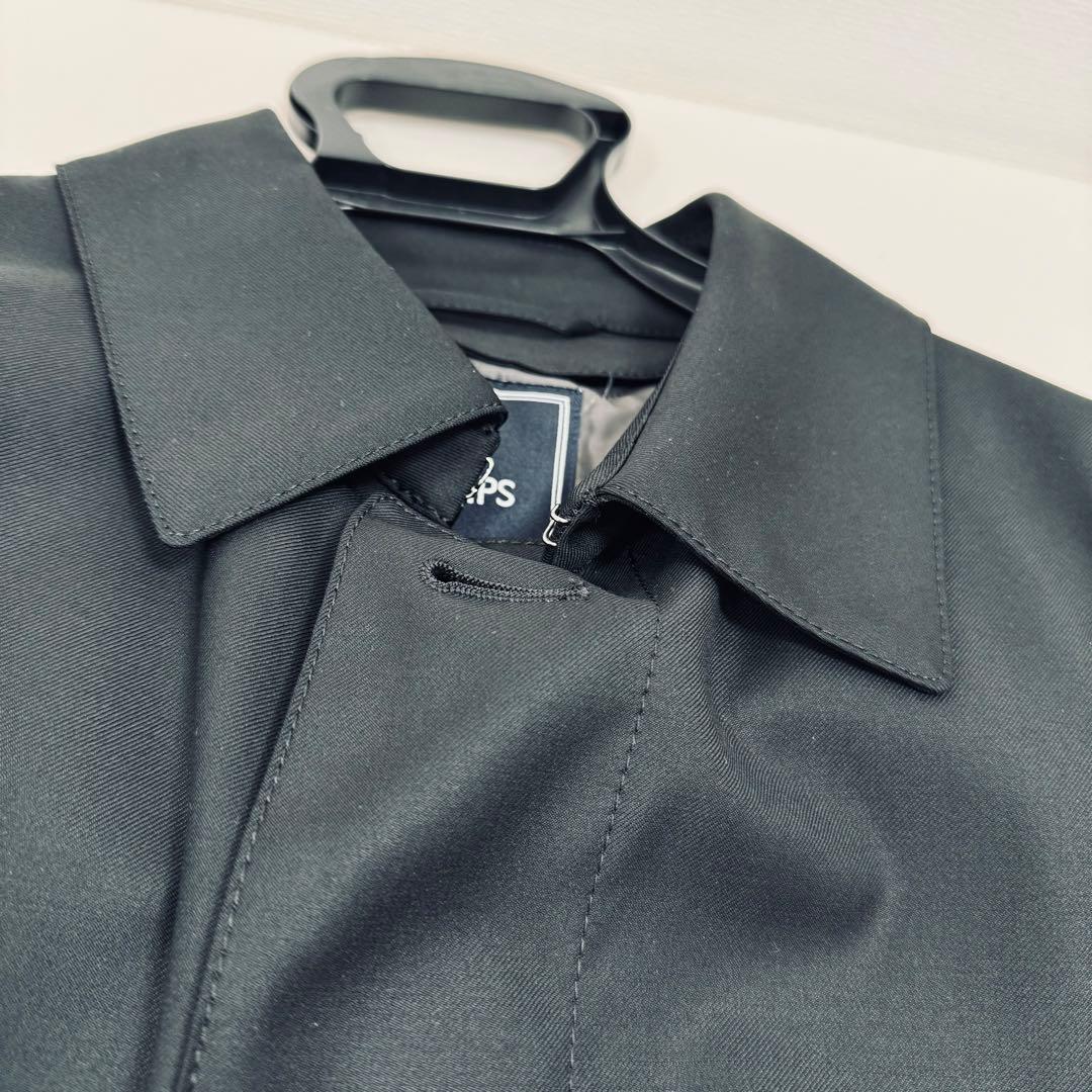 SHIPS ステンカラーコート/ダウン 脱着可能な裏地付き　黒　Ｍ