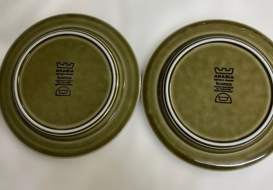 ARABIA ルスカ（2枚）＆コスモス（2枚）20cmプレート4枚 北欧