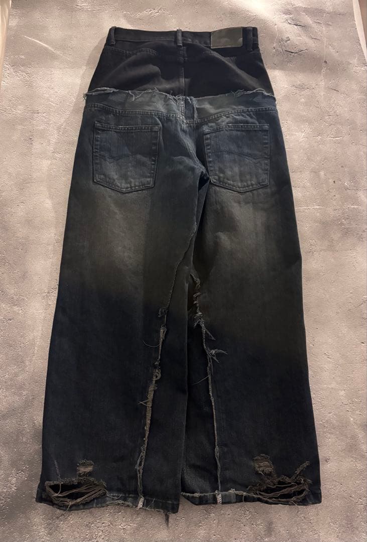 Cut Up Baggy Denim Pants カットアップデニムパンツ