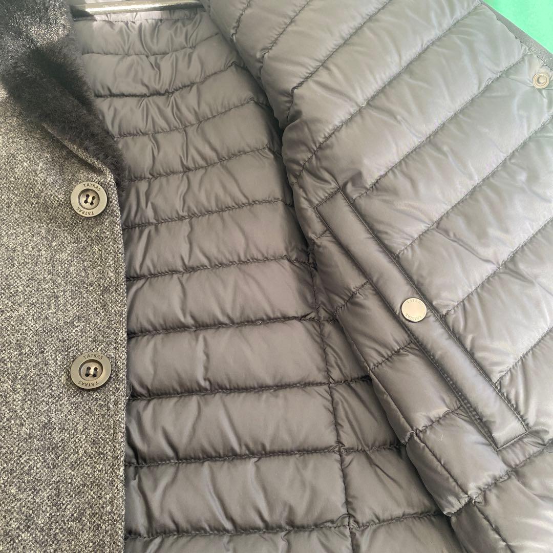 最終価格！タトラス グレー コート ファー襟 メンズ ダウン