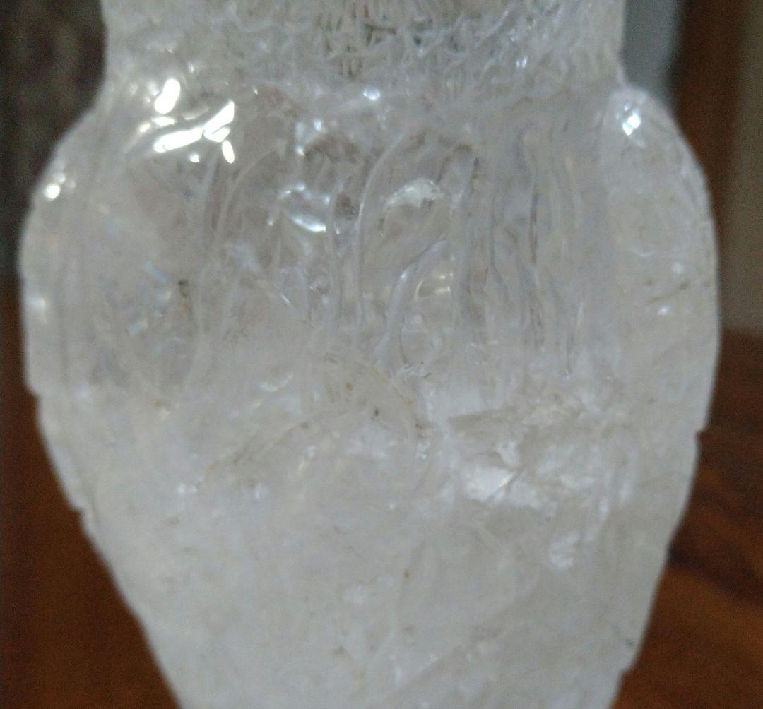 手掘りフクロウ　天然水晶