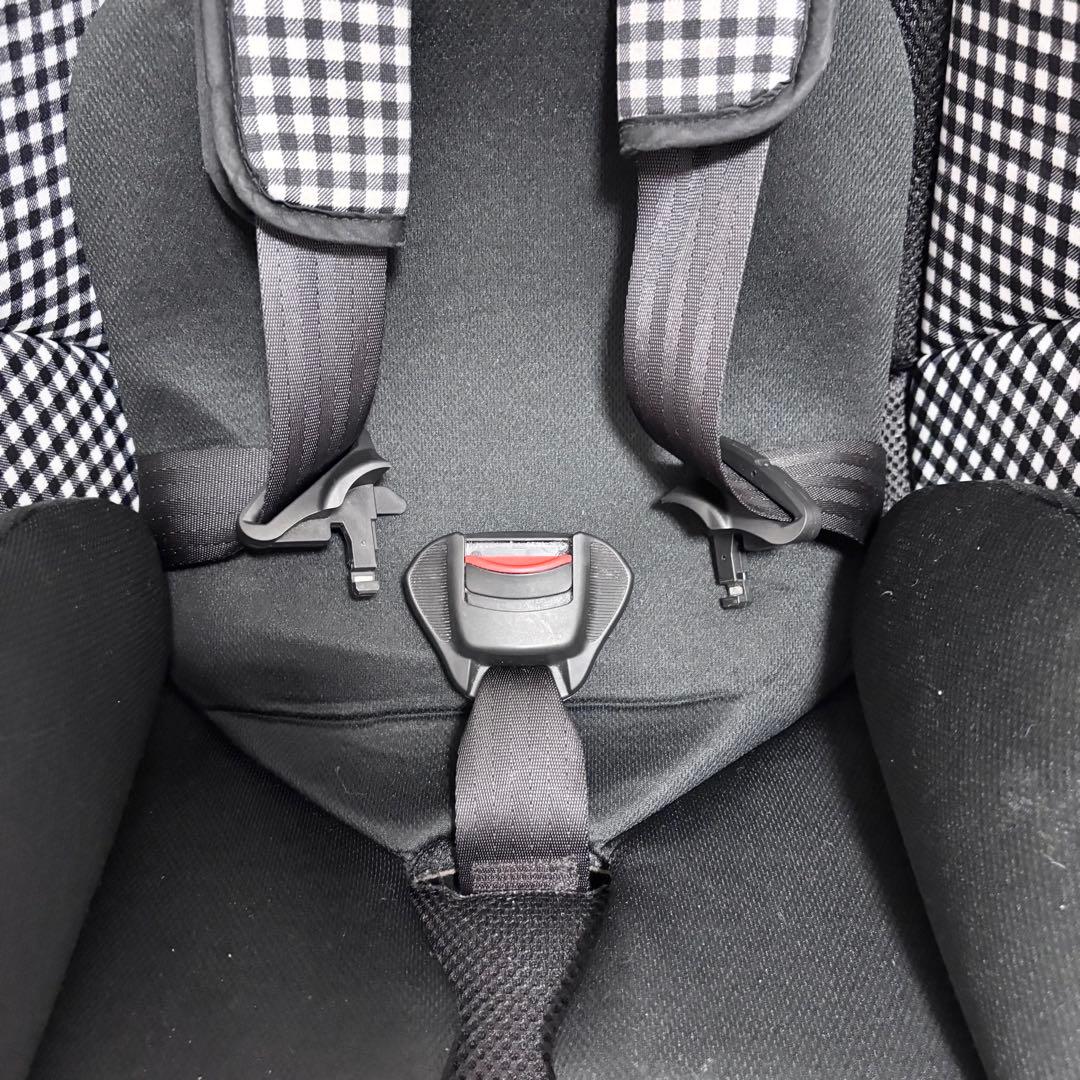 Joie チルト キャノピー付 ギンガム 0–18kg シートベルト固定