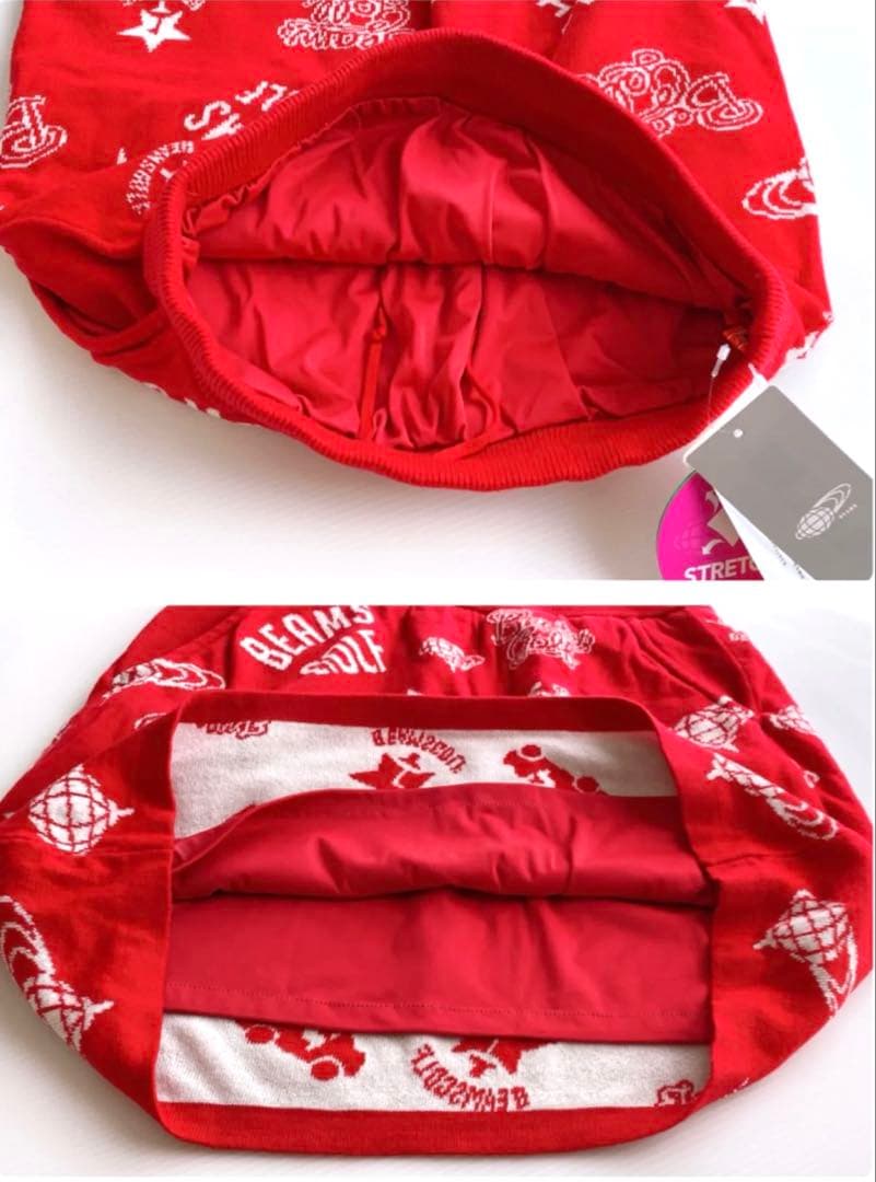 新品タグ付き】ビームスゴルフ マルチロゴニットスカート 防風