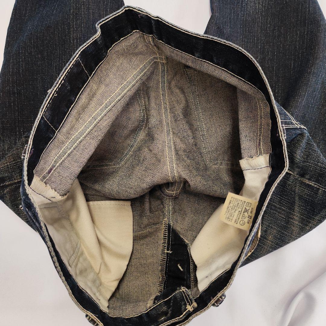 Levi's 502 日本製 デニムパンツ 33 ブーツカット ダメージ加工 502 33