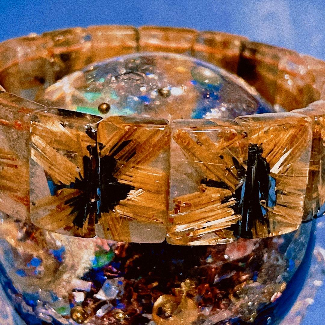 しのぶ先生✨️太陽タイチンルチルバングル✨️ブレスレット✨️