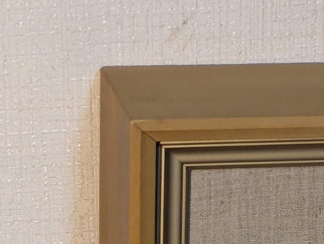 【真作】絵画　牧戸耐二　油彩4号　八ヶ岳の春　農村の四季　日本の山里　Y146