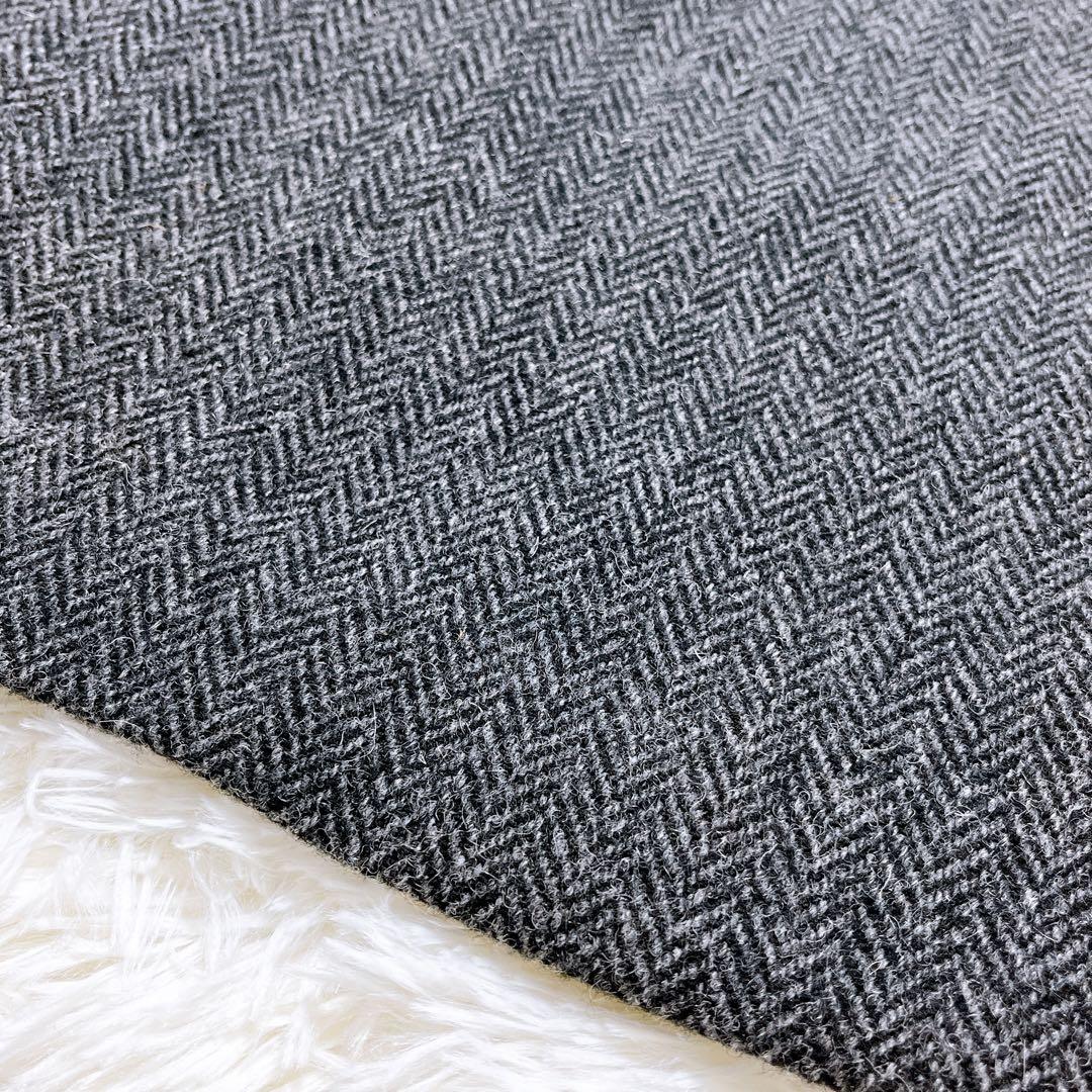 美品✨ トゥモローランド ステンカラーコート ヘリンボーン ウール L グレー