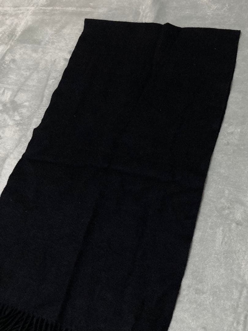 大人気 GIVENCHY ジバンシー 高級 ウール 無地 マフラー ブラック