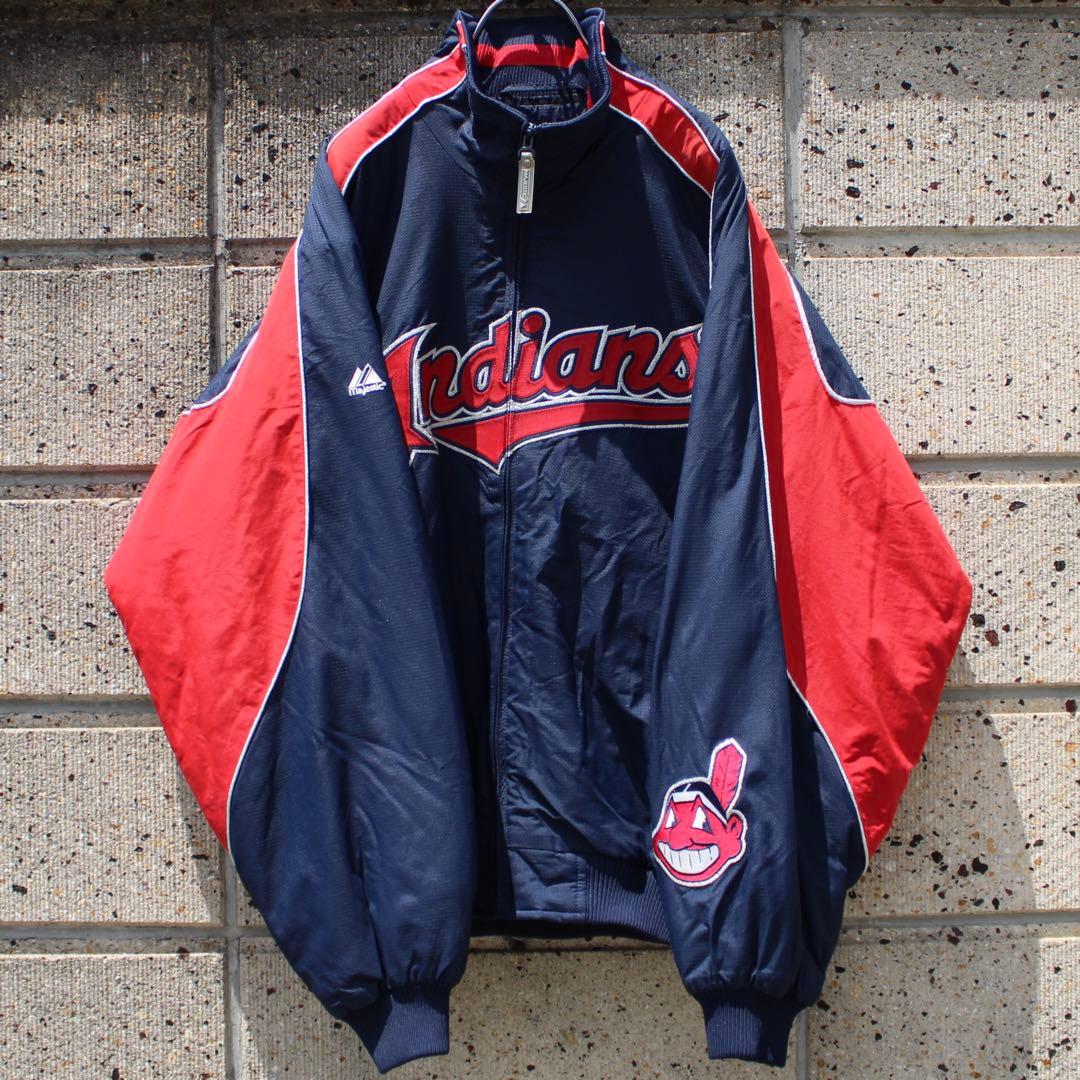 クリーブランド インディアンス 旧ロゴ Majestic 大きめ古着